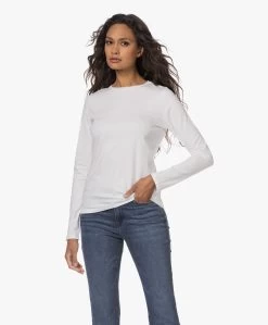 No Man'S Land Katoenen R-Hals Longsleeve - Wit -JAMES PERSE WINKEL 230727 52480594 3312 4035 af63 9e1151927e86