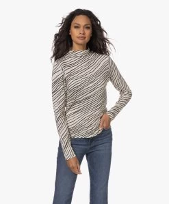 No Man'S Land Viscose Colshirt Met Streepdessin - Champagne -JAMES PERSE WINKEL 230727 5465e87c e7ba 46fd 9ba5 d0dbe6c158ad