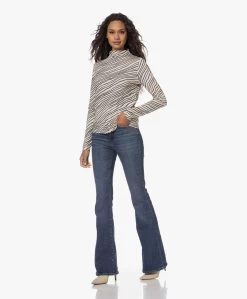 No Man'S Land Viscose Colshirt Met Streepdessin - Champagne -JAMES PERSE WINKEL 230727 6abba7a9 e63e 4ef9 a714 eadb48eb687b