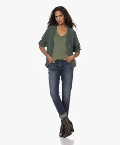 Denham Ramona Katoenen V-Hals T-Shirt - Four Leaf Clover -JAMES PERSE WINKEL 230727 8062cd66 45af 49c3 80e9 8d9444047be7