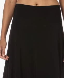 Norma Kamali Flared Midi Rok - Zwart -JAMES PERSE WINKEL 230801 36d409c6 99fa 43b0 a55b 14e5fabafc26