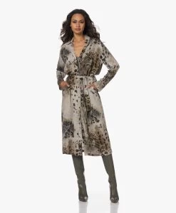 Diega Rya Viscose Blousejurk Met Print - Multi