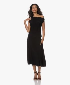 Norma Kamali Flared Midi Rok - Zwart -JAMES PERSE WINKEL 230801 e716e5e5 dafe 46cd 808c 8e490fea26a5