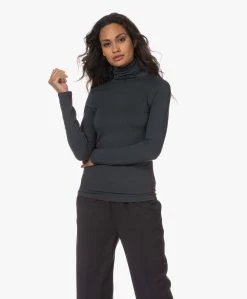 Majestic Filatures Viscose Soft Touch Jersey Colshirt - Crepuscule