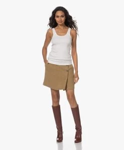 Pomandère Linnen-Wolmix Visgraatdessin Rok - Honey -JAMES PERSE WINKEL 230802 3ee6d0d4 ce17 4b18 9eda 3d46a52b4541