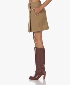 Pomandère Linnen-Wolmix Visgraatdessin Rok - Honey -JAMES PERSE WINKEL 230802 4b1fc3f1 c317 4ab6 b356 374c3f4080af