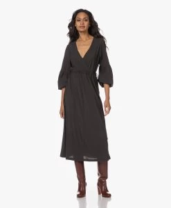 No Man'S Land Tech Jersey Overslagjurk - Dark Mocha -JAMES PERSE WINKEL 230802 533f4c78 4653 467e ba2b acc37e6a8c7c