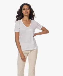 Closed Linnen V-Hals T-Shirt - Wit -JAMES PERSE WINKEL 230802 72c604ed ea8b 4c9e bbe4 0995afabe4a4