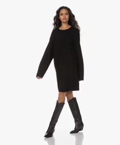 Drykorn Kadyra Naadloos Gebreide Wollen Mini Jurk - Zwart -JAMES PERSE WINKEL 230802 b14be909 7d64 4bf6 ab4b 8a97229cdb0b