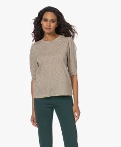 By-Bar Nicky Gestreept Slub Jersey T-Shirt - Chalk -JAMES PERSE WINKEL 230802 b97787d5 9763 405b 93ac 938e5a703323