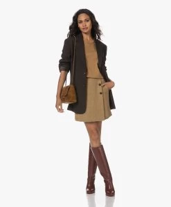 Pomandère Linnen-Wolmix Visgraatdessin Rok - Honey -JAMES PERSE WINKEL 230802 ce840fba b634 48dc 9f7f 04cc0af483ac