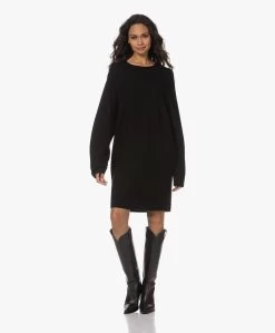 Drykorn Kadyra Naadloos Gebreide Wollen Mini Jurk - Zwart -JAMES PERSE WINKEL 230802 eb0152d9 37a5 40ce 9c57 b321a4aee18e