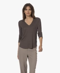 Neeve The Celeste Lyocell En Katoenen Longsleeve - Intense Brown -JAMES PERSE WINKEL 230803 1a0863b7 4576 4872 adac 520d51158332