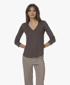 Neeve The Celeste Lyocell En Katoenen Longsleeve - Intense Brown -JAMES PERSE WINKEL 230803 4c49216f 5f6d 45ca 8a14 3b941dfb688a