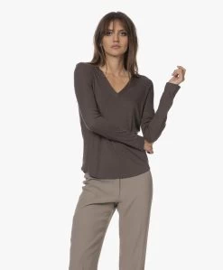 Neeve The Celeste Lyocell En Katoenen Longsleeve - Intense Brown -JAMES PERSE WINKEL 230803 c2fdf225 2519 4f25 b709 ca176f69c01b
