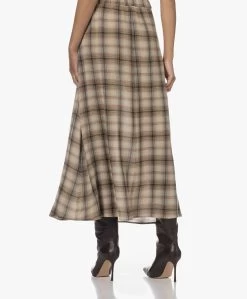 Diega Jabo Geruite Maxi Rok - Multi Bruin -JAMES PERSE WINKEL 230808 6956a683 541d 41cc 8870 4427267f9f82