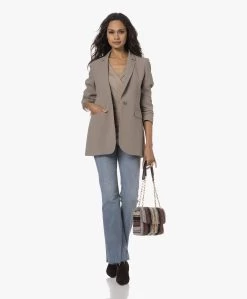 Lasalle Lyocell Jersey Overslag T-Shirt - Taupe -JAMES PERSE WINKEL 230808 73e81f21 f26b 417f 8972 64a6387210eb