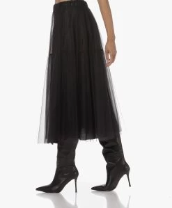 No Man'S Land Tulen Midi Rok - Zwart -JAMES PERSE WINKEL 230808 b34b0ea2 c46b 4f3d 8f0a 78fee57b351d