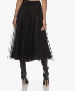 No Man'S Land Tulen Midi Rok - Zwart -JAMES PERSE WINKEL 230808 bfd4b6ba aa7e 4009 afe1 2c4a74e7b16a