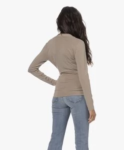 Lasalle Lyocell Jersey Overslag T-Shirt - Taupe -JAMES PERSE WINKEL 230808 eca7f30c 4d23 490e a14c 081de7745fcc