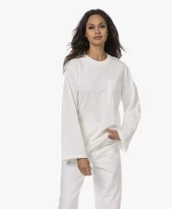 By Malene Birger Fayeh Longsleeve Met Wijde Mouwen - Soft White -JAMES PERSE WINKEL 230809 07742d10 4964 41b8 89f5 1d04f9d3260a