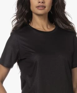 Majestic Filatures T-Shirt Met Glanscoating - Zwart -JAMES PERSE WINKEL 230809 09297b19 1602 4979 b982 b3a3c5870495