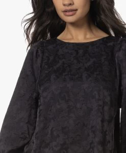 By-Bar Sadie Jaquard Jurk Met Flared Mouwen - Zwart -JAMES PERSE WINKEL 230809 86264344 2dbc 42b2 8a70 6e5b441891df