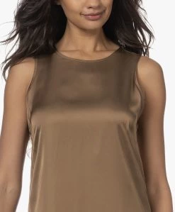 Resort Finest Mouwloze Satijnen Midi Jurk - Camel -JAMES PERSE WINKEL 230809 ad85bc77 196a 4a54 adb3 0dc0ba639746