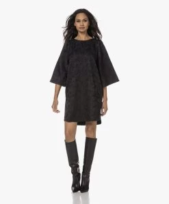 By-Bar Sadie Jaquard Jurk Met Flared Mouwen - Zwart -JAMES PERSE WINKEL 230809 ce79a137 3ed0 49e3 999b 0fcd086a60e4