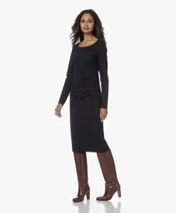 Japantky Moriko Travel Jersey Jurk - Zwartblauw -JAMES PERSE WINKEL 230809 fcf9573a 7057 4c62 94cc b8aab5b103f4