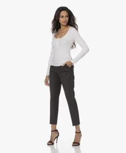 Wolford Henley Modal Longsleeve - Wit -JAMES PERSE WINKEL 230810 0a885364 722a 48ef 8b6c 164125e825ec