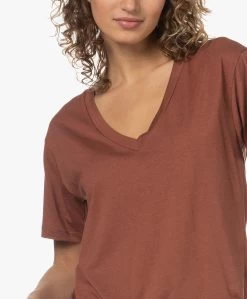 By-Bar Lilly Tencelmix V-Hals T-Shirt - Bricks -JAMES PERSE WINKEL 231603 6ed18d1b efd8 4c06 89f9 9fabc6f37b86