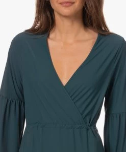 No Man'S Land Tech Jersey Overslagjurk - Bottle Green -JAMES PERSE WINKEL 25098d7a 80e5 4efa 92d4 511750b70c56 173