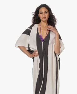 Su Paris Lida Gestreepte Herringbone Kaftan - Zwart -JAMES PERSE WINKEL 2526237d 4f5e 4772 abd4 5b91fdb37cff 53