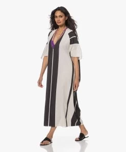 Su Paris Lida Gestreepte Herringbone Kaftan - Zwart -JAMES PERSE WINKEL 52e80c8a 7a80 4c08 a5b4 187e3455c90c 50