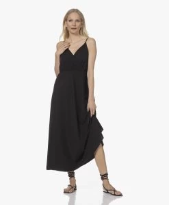 Japantky Larkie Travel Jersey A-Lijn Jurk - Diepzwart