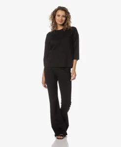 Lasalle Boxy Ponte Jersey T-Shirt - Zwart -JAMES PERSE WINKEL ca6ddffa a092 439a 9843 48885f4b9b9e 06