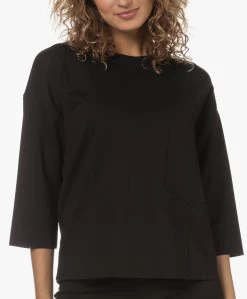 Lasalle Boxy Ponte Jersey T-Shirt - Zwart -JAMES PERSE WINKEL f86c59d1 ce9e 4feb 8ae5 77f5c047282d 43